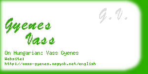 gyenes vass business card